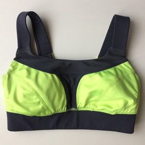 Zella Neon Green & Grey Sports Bra